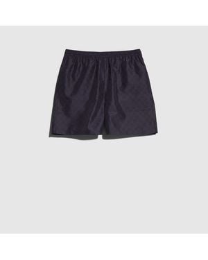 Gucci Printed Polyester Poplin Swim Shorts - Blue