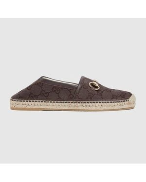 Gucci Espadrille With Horsebit - Brown