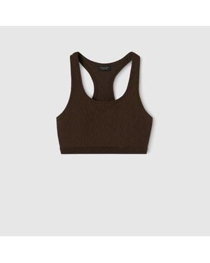 Gucci Gg Jersey Jacquard Top - Brown