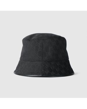 Gucci Gg Cotton Canvas Bucket Hat - Black