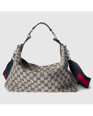 Gucci Brera Medium Crossbody Bag, Gg Canvas - Grey