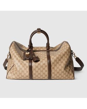 Gucci Essence Classic Medium Duffle Bag, Gg Canvas - Metallic