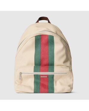 Gucci Positano Large Backpack, Fabric - White