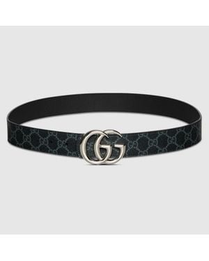 Gucci Wendbarer Gg Marmont Gürtel, Grösse 100 - Schwarz