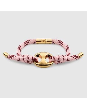 Gucci Marina Chain Armband Aus Stoff, Größe - Pink