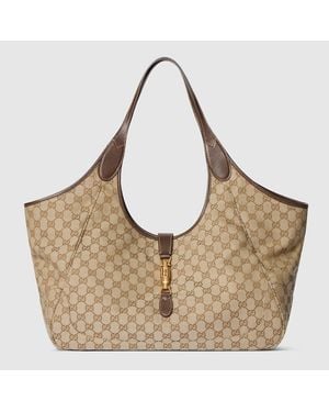 Gucci Mercato Large Tote Bag - Brown