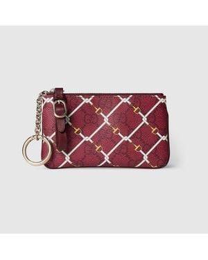 Gucci Printed Gg Key Pouch - Red