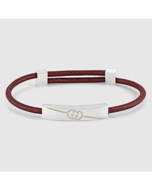 Gucci Bracelet With Engraved Tag - Brown