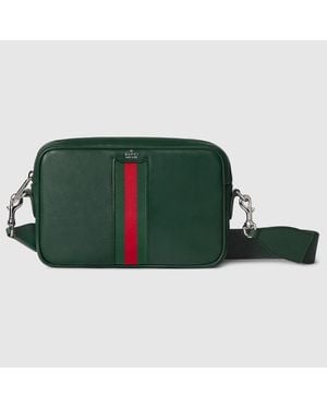 Gucci Web Trademark Small Crossbody Bag - Green