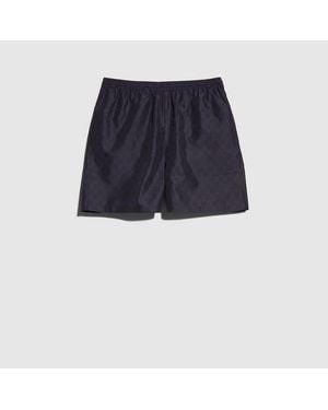 Gucci Printed Polyester Poplin Swim Shorts - Blue