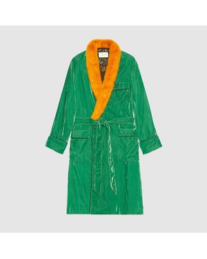Gucci Embroidered Velvet Dressing Gown - Multicolour