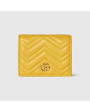 Gucci Cartera Gg Marmont Tamaño Pequeño - Amarillo