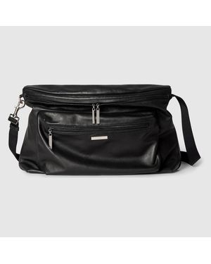 Gucci Tag Large Crossbody Bag - Black
