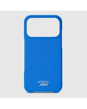 Gucci Case For Iphone 17 Pro Max, Leather - Blue