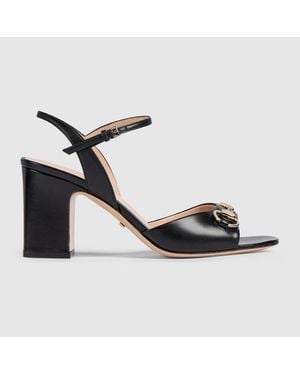 Gucci Horsebit Leather Sandal - Metallic