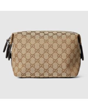 Gucci Kleines Kosmetiketui Aus Gg Canvas - Mettallic