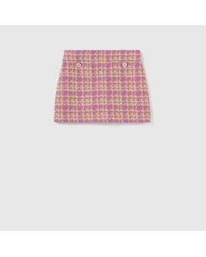 Gucci Wool Bouclé Skirt - Pink