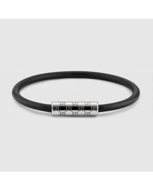 Gucci Bracelet With Gg Detail Leather - Multicolour