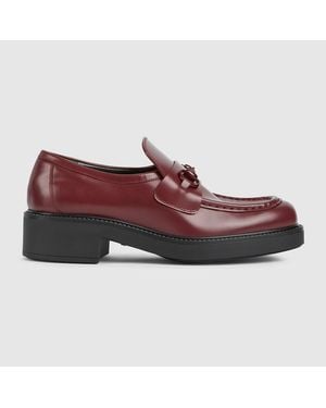 Gucci Mocasín Con Horsebit Para Mujer, Talla - Rojo