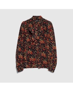 Gucci Printed Silk Shirt - Brown