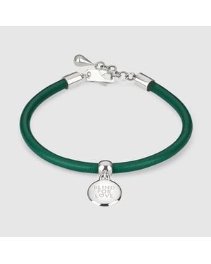 Gucci Pulsera Blind For Love Con Adorno - Verde