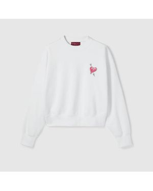 Gucci Cotton Jersey Sweatshirt With Patch - White
