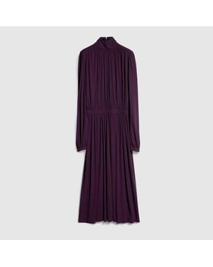 Gucci Light Viscose Crêpe Jersey Dress - Purple