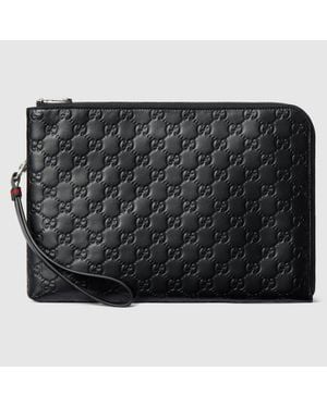 Gucci Pochette Gg Emblem - Noir