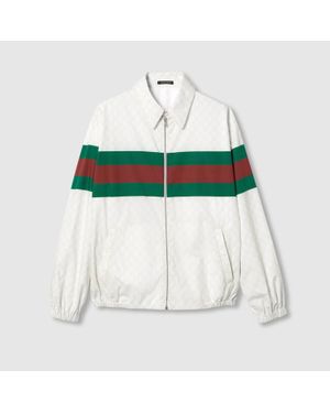 Gucci Gg Print Cotton Jacket, Ready-To-Wear - White