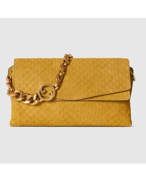 Gucci Mittelgroße Schultertasche Mit Kette - Mettallic