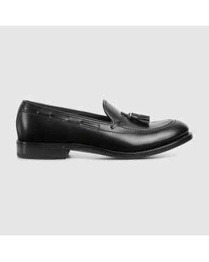 Gucci Loafer With Tassel Detail, Size 40 It - Black