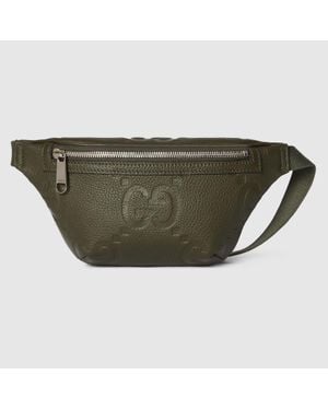 Gucci Gg Jumbo Small Belt Bag, Size 75, Leather - Green