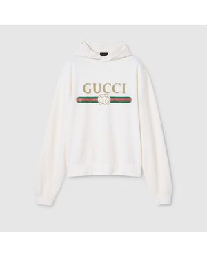 Gucci Sudadera De Cashmere Y Punto De Algodón, Talla - Blanco