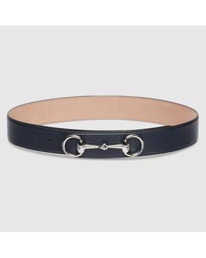 Gucci Horsebit 1955 Belt, Size 90, Leather - Blue