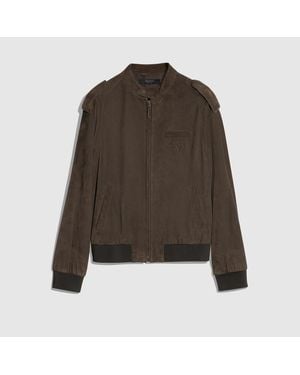 Gucci Soft Suede Bomber Jacket - Green