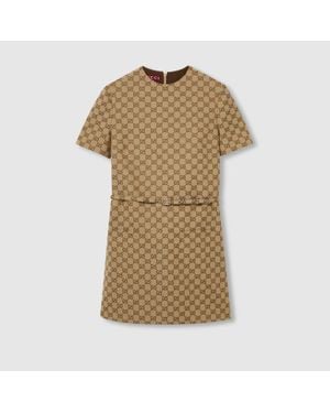 Gucci Gg Canvas Dress - Natural