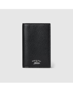 Gucci Lira Card Case, Leather - Black