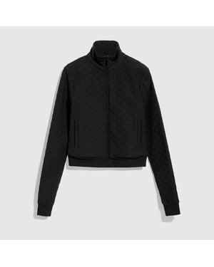 Gucci Gg Jersey Jacquard Zip Jacket - Black