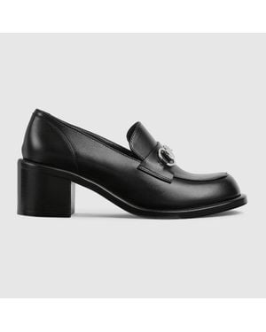 Gucci Mocassino Donna Con Tacco E Morsetto, Taglia - Nero