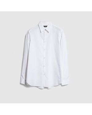 Gucci Camisa De Popelina De Algodón Teñida En Pieza, Talla 14 - Blanco
