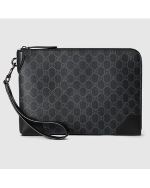 Gucci Portadocumenti Gg Emblem Misura Piccola - Nero