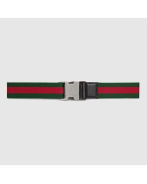 Gucci Elastischer Gepäckriemen Mit Web - Schwarz