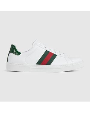Gucci Baskets Ace Pour Femme, Taille - Weiß