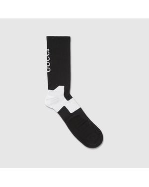 Gucci Cotton Socks With Embroidery - Black