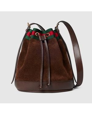 Gucci Borsa A Secchiello Venice Misura Piccola - Marrone