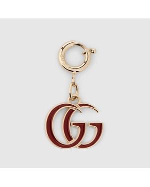 Gucci Taschenanhänger Mit Doppel G - Mettallic