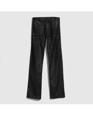 Gucci Coated Cotton Twill Denim Trousers With Web, Size 36, Ready-To-Wear - Black