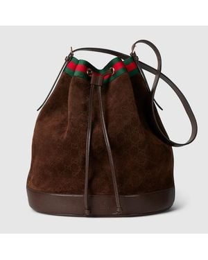 Gucci Borsa A Secchiello Venice Misura Grande - Marrone