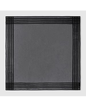 Gucci Leichtes Seidenjacquard-Tuch - Schwarz