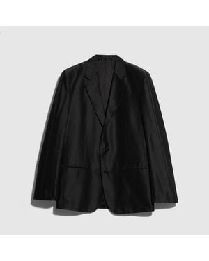 Gucci Fine Silk Faille Jacket - Black
